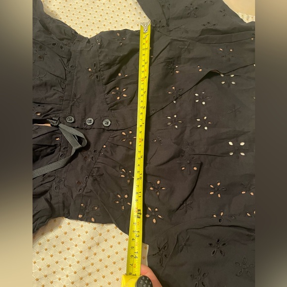 For Love & Lemons Eyelet Swing Black Dress Extra Small NWT - Picture 6 of 15